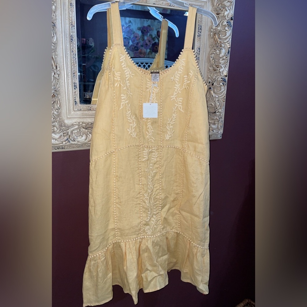 Magaschoni yellow linen sundress